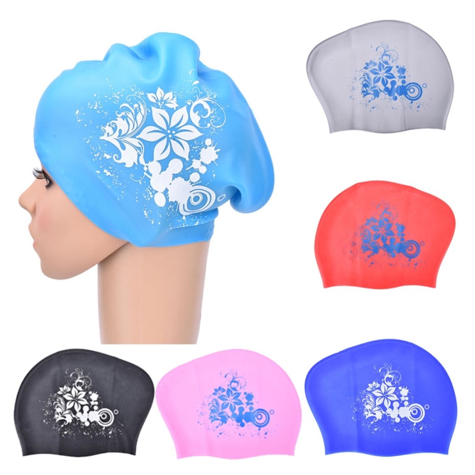 Aquatic Sports Cap - قبعة سباحة من السيليكون للشعر الطويل