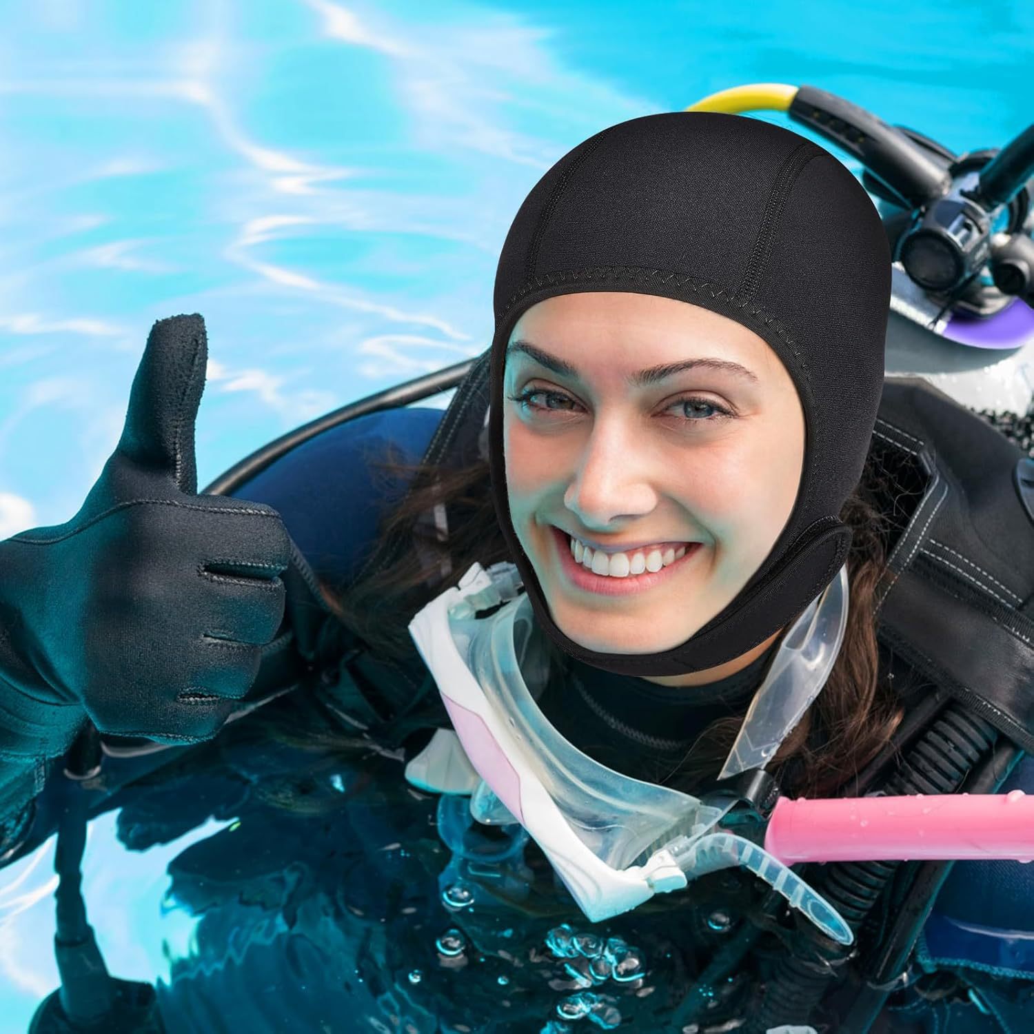 الغوص هود قبعة السباحة 3 مللي  - مراجعة Aquatic Sports Cap وسعره