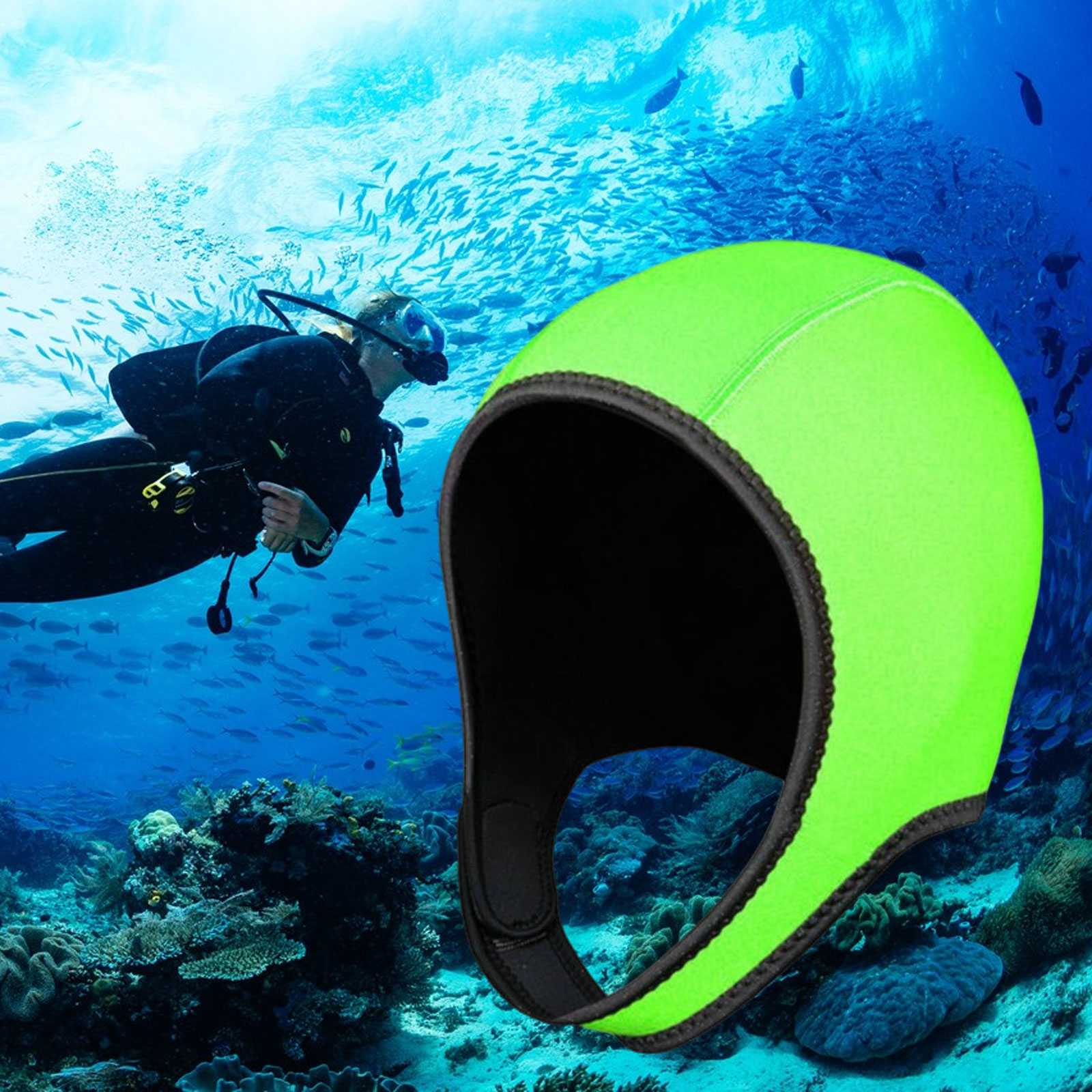 الغوص هود قبعة السباحة 3 مللي  - مراجعة Aquatic Sports Cap وسعره